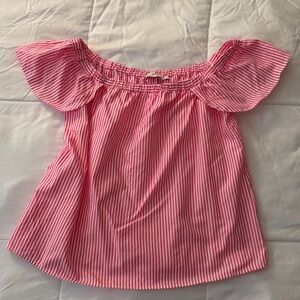 Vineyard Vines Pink and White Striped Blouse